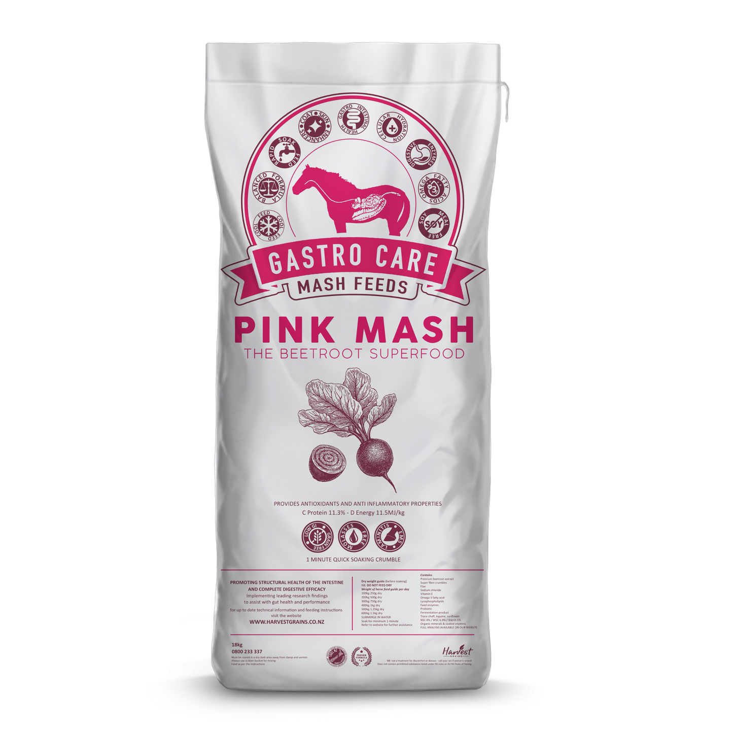 Harvest Grains Pink Mash-18kg - Red Barn Supply Company