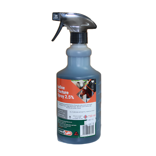 AHD Iodine Tincture Spray 2.5% 750 ml - Red Barn Supply Company