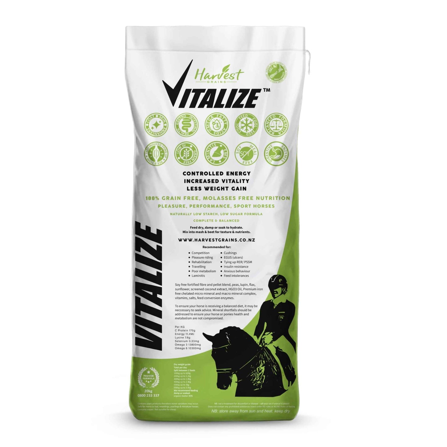 Harvest Grains Vitalize-20kg - Red Barn Supply Company