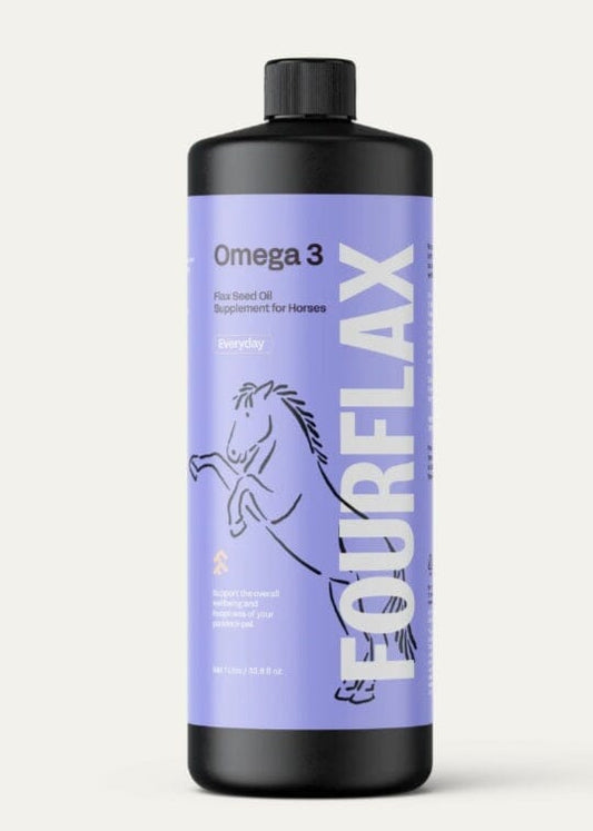 Fourflax Equine Flax Seed Omega 3 Oil - Red Barn Supply Company 