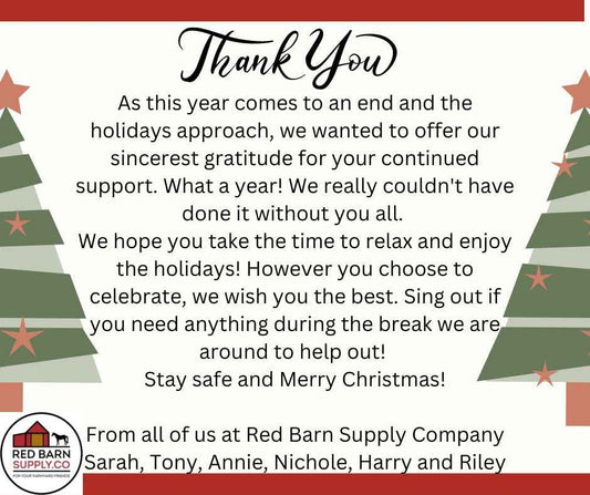 Merry Christmas - Red Barn Supply Company