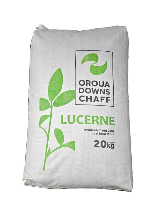 Oroua Downs Lucerne Chaff - Premium 20kg Bag for Healthy Livestock - Red Barn Supply Company