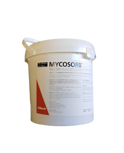 White container labeled 'Mycosorb' on a dark surface