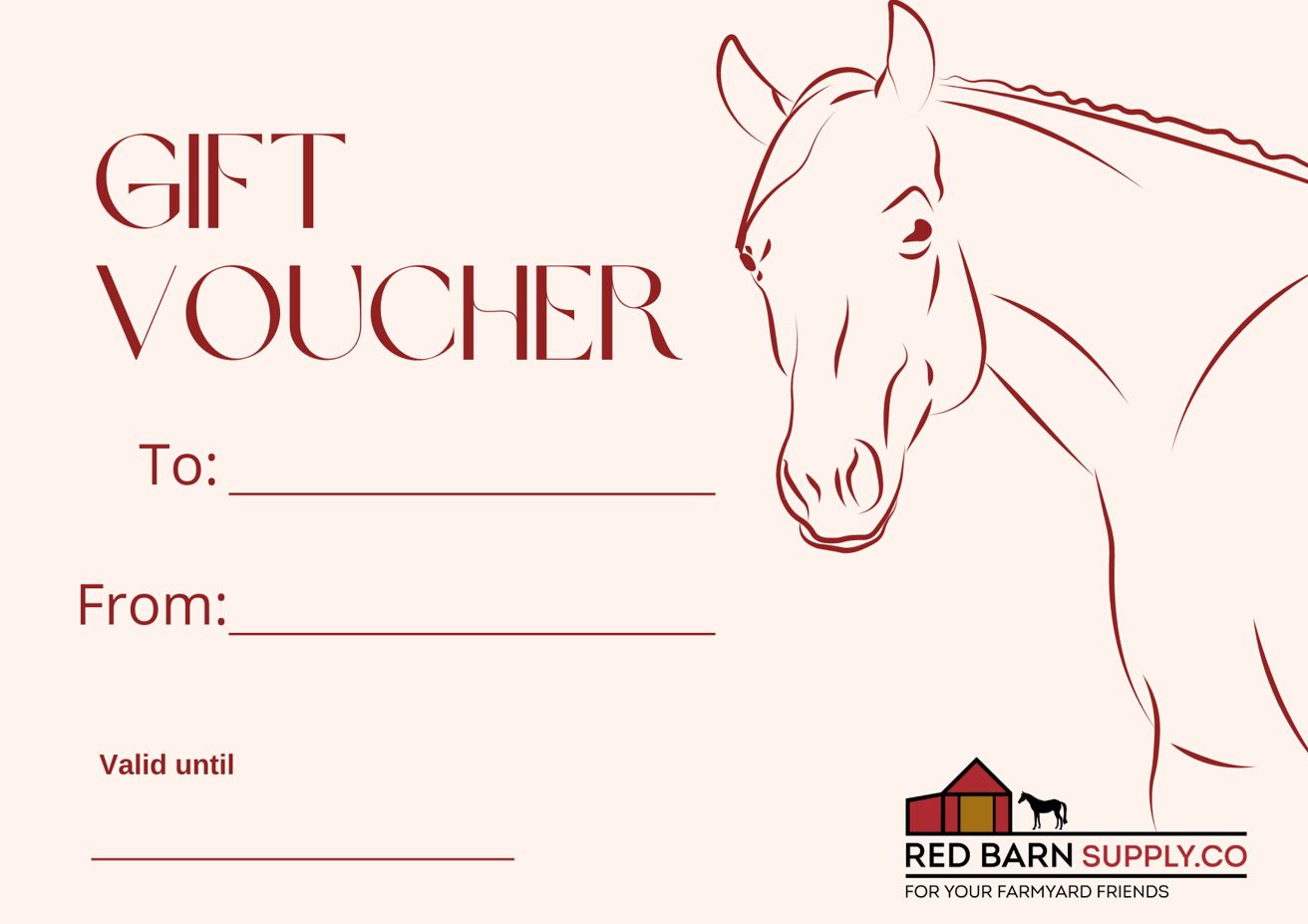 Red Barn Supply Co Gift Voucher - Red Barn Supply Company 